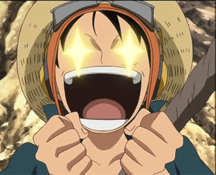 Luffy qui a les yeux avec étoiles pour l'offre